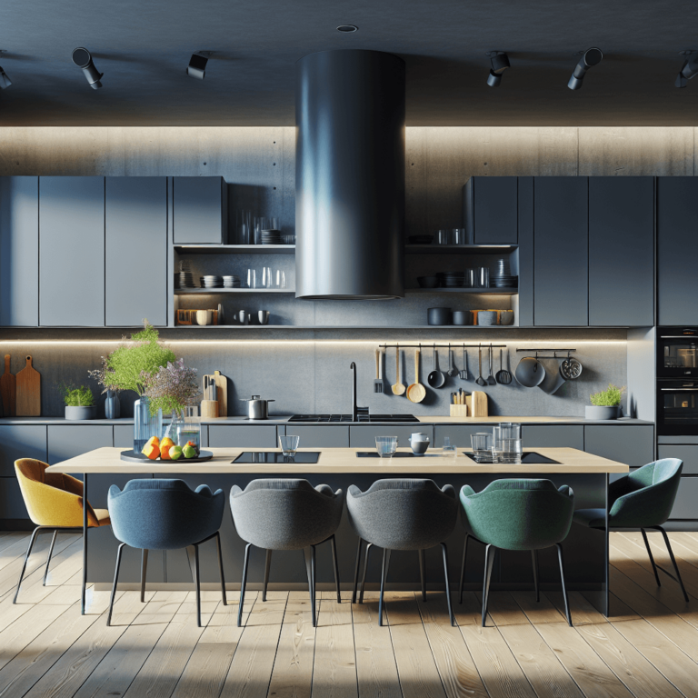 anthrazitfarbene Barrierefreie Küche-Potsdam