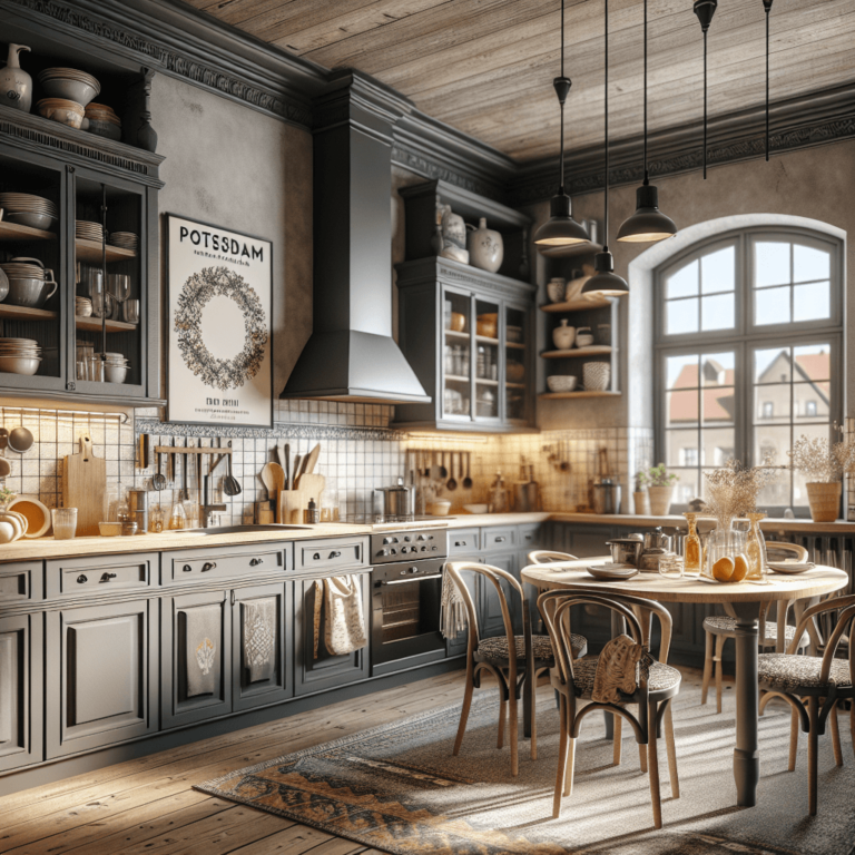 anthrazitfarbene Boho Style Küche-Potsdam