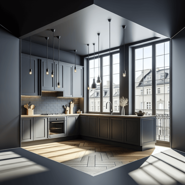 anthrazitfarbene Eck-Küche-Potsdam