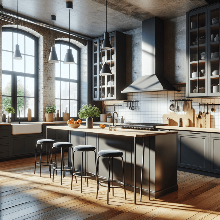 anthrazitfarbene Industrial Style Küche-Potsdam