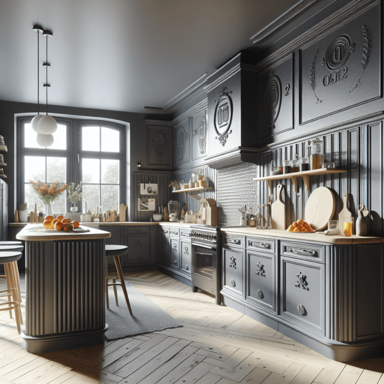 anthrazitfarbene Retro Küche-Potsdam