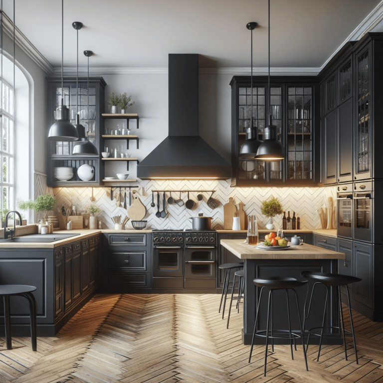 anthrazitfarbene Singleküche-Potsdam