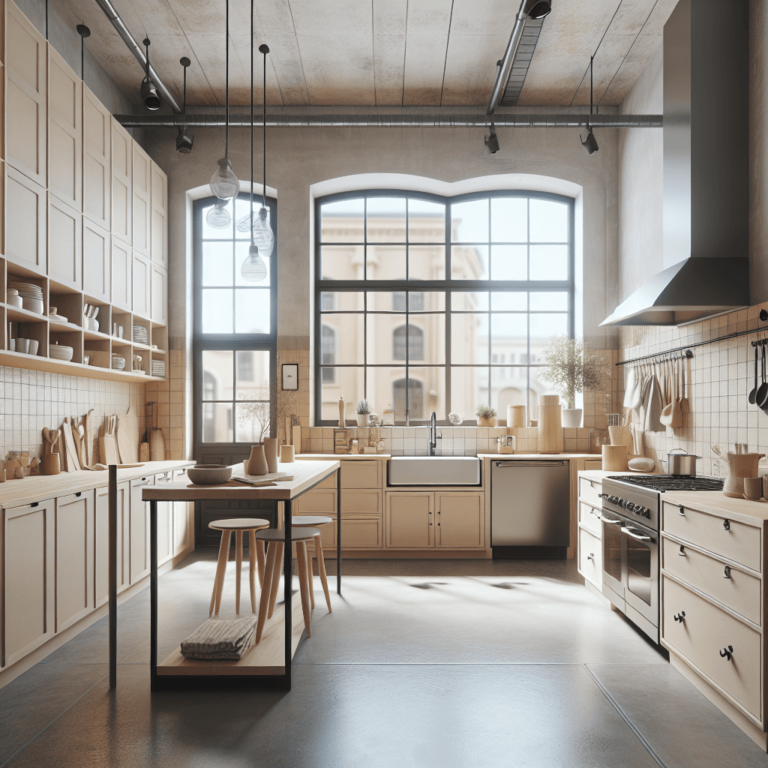 beige Industrielle Küche-Potsdam