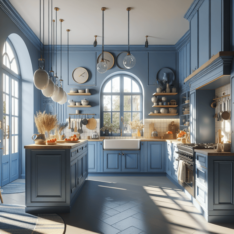 blaue Barrierefreie Küche-Potsdam