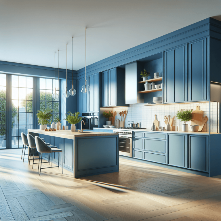 blaue Design Küche-Potsdam