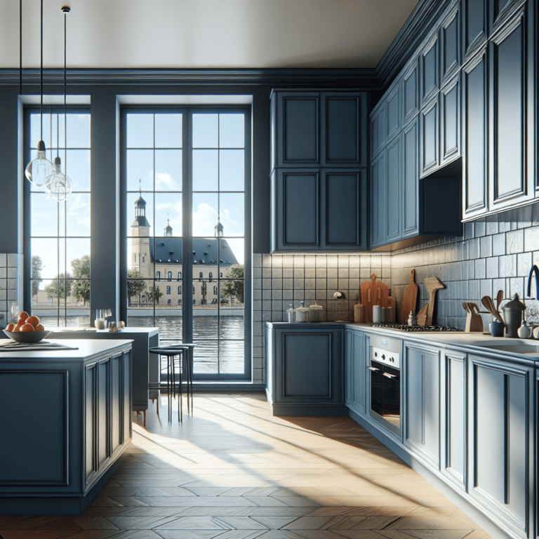 blaue Einbauküche-Potsdam