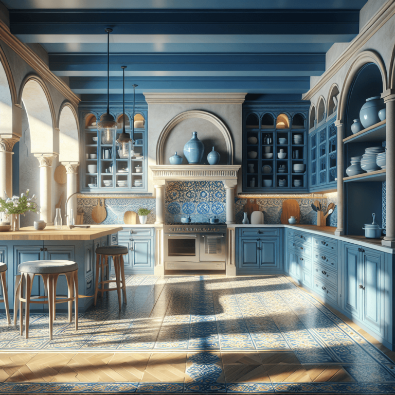 blaue Mediterrane Küche-Potsdam