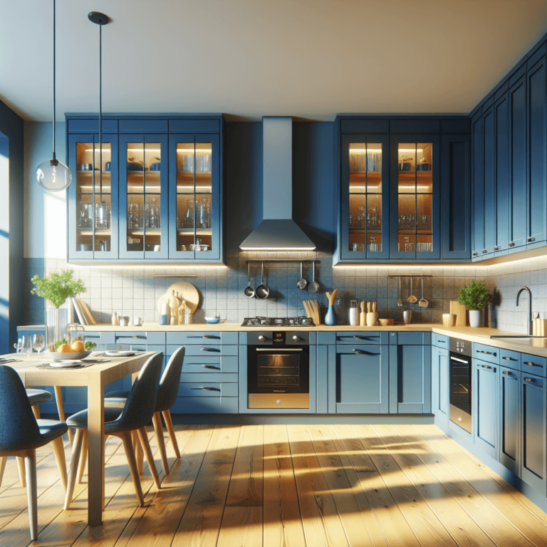 blaue Modulare Küche-Potsdam