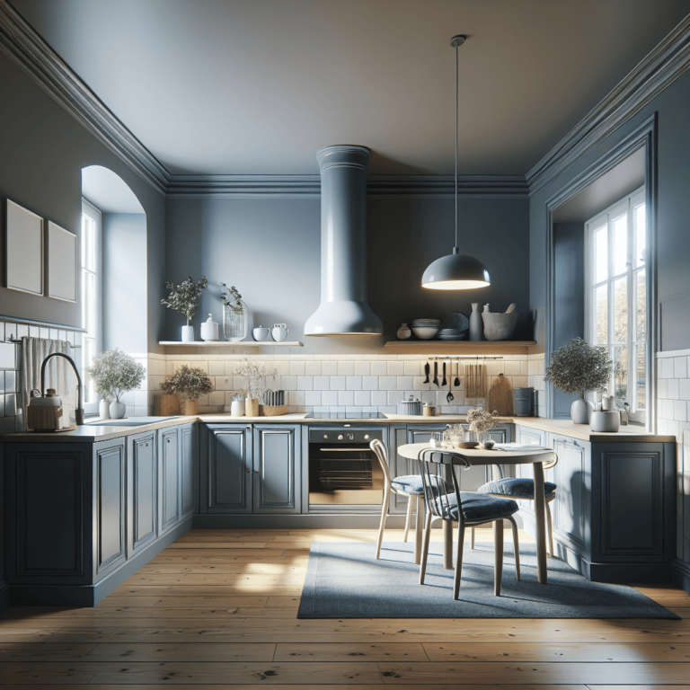 blaugraue Barrierefreie Küche-Potsdam