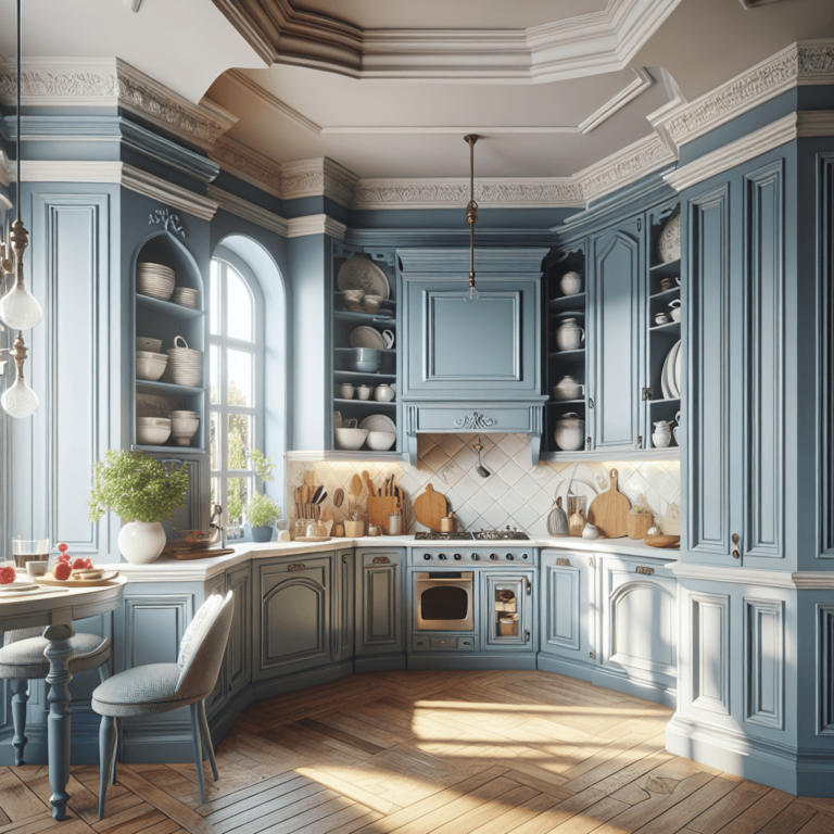 blaugraue Eck-Küche-Potsdam