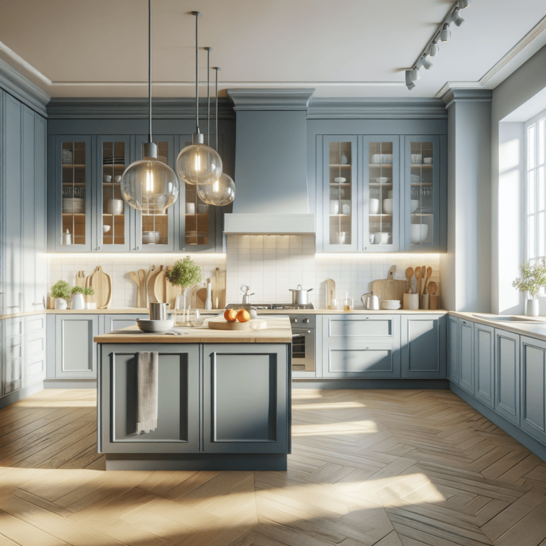 blaugraue Komplett Küche-Potsdam