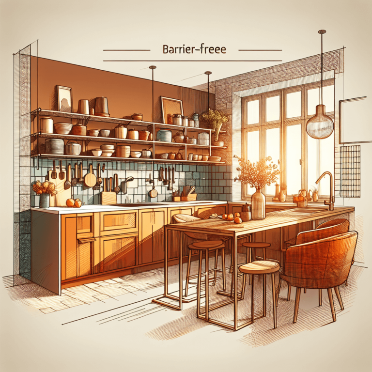 braune Barrierefreie Küche-Potsdam