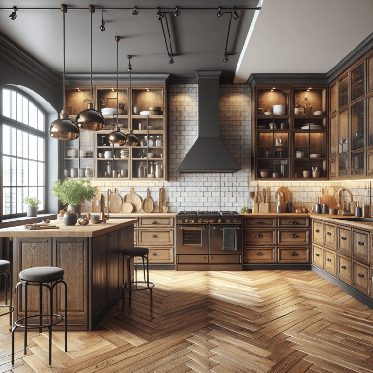braune Industrial Style Küche-Potsdam