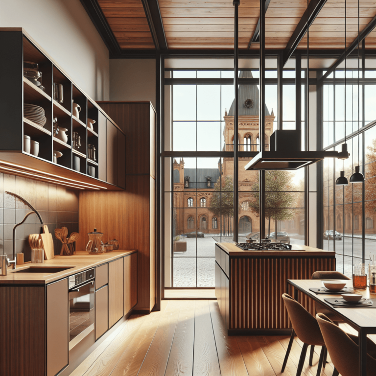 braune Industrielle Küche-Potsdam