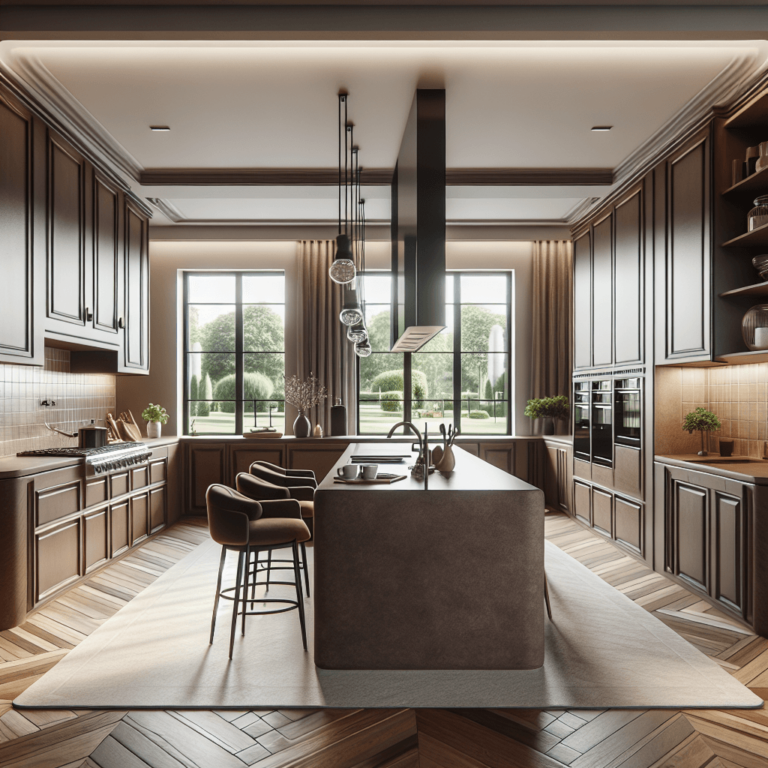 braune Küche in G-Form-Potsdam