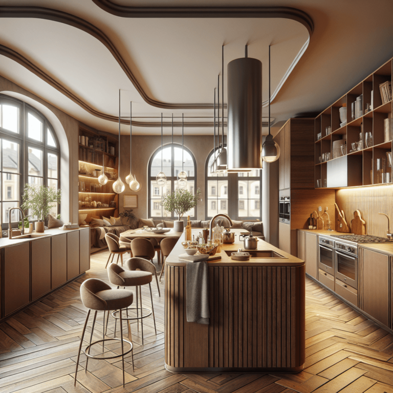 braune Küche in U-Form-Potsdam