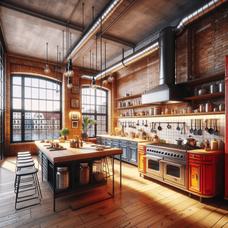 bunte Industrielle Küche-Potsdam