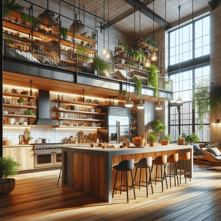 bunte Küche im Loftstil-Potsdam