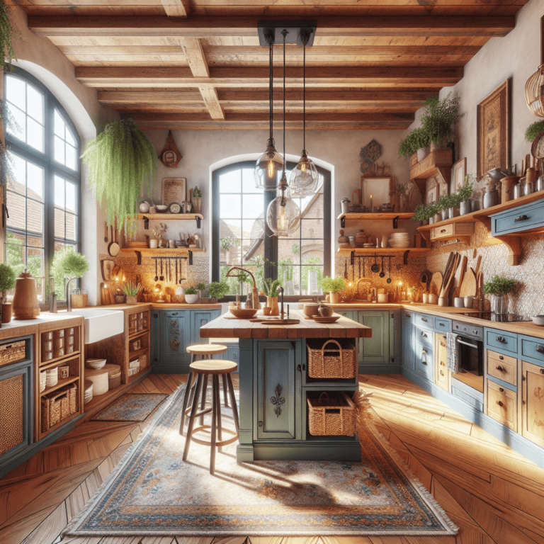 bunte Küche im Shabby Chic Stil-Potsdam