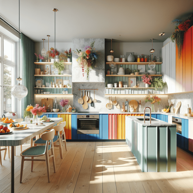 bunte Küche im skandinavischen Stil-Potsdam