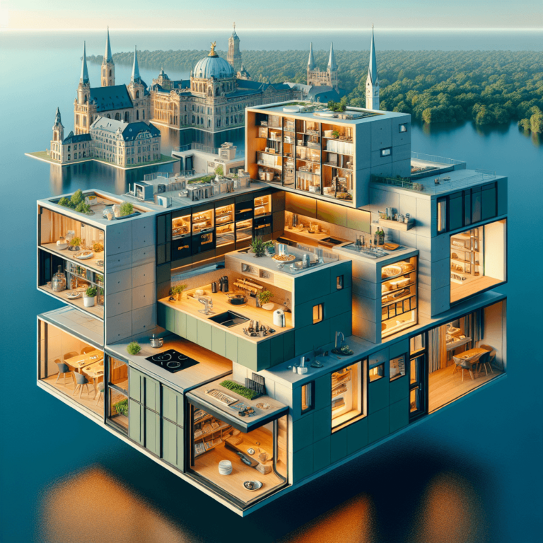 bunte Schwebende Küche-Potsdam