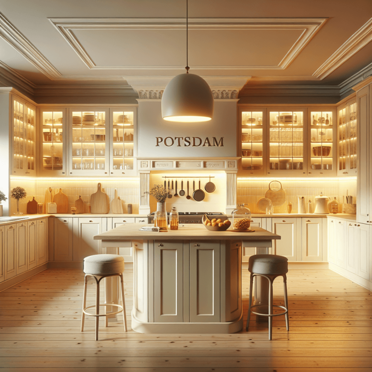 cremefarbene Amerikanische Küche-Potsdam