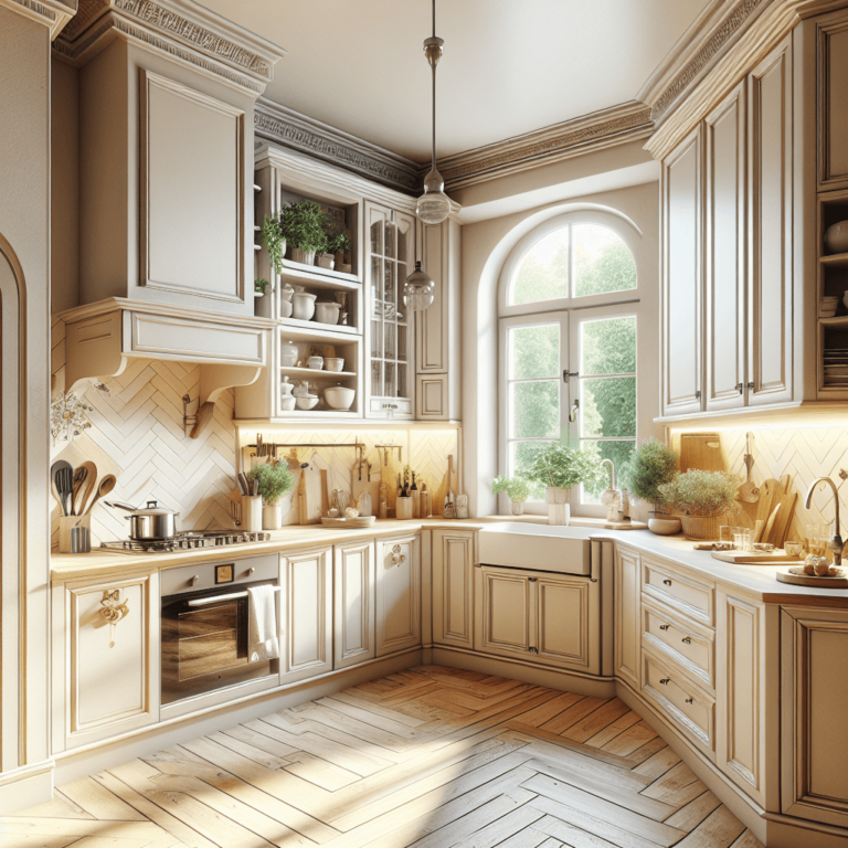 cremefarbene Eck-Küche-Potsdam