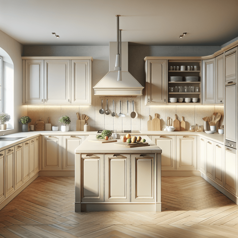 cremefarbene Einbauküche-Potsdam