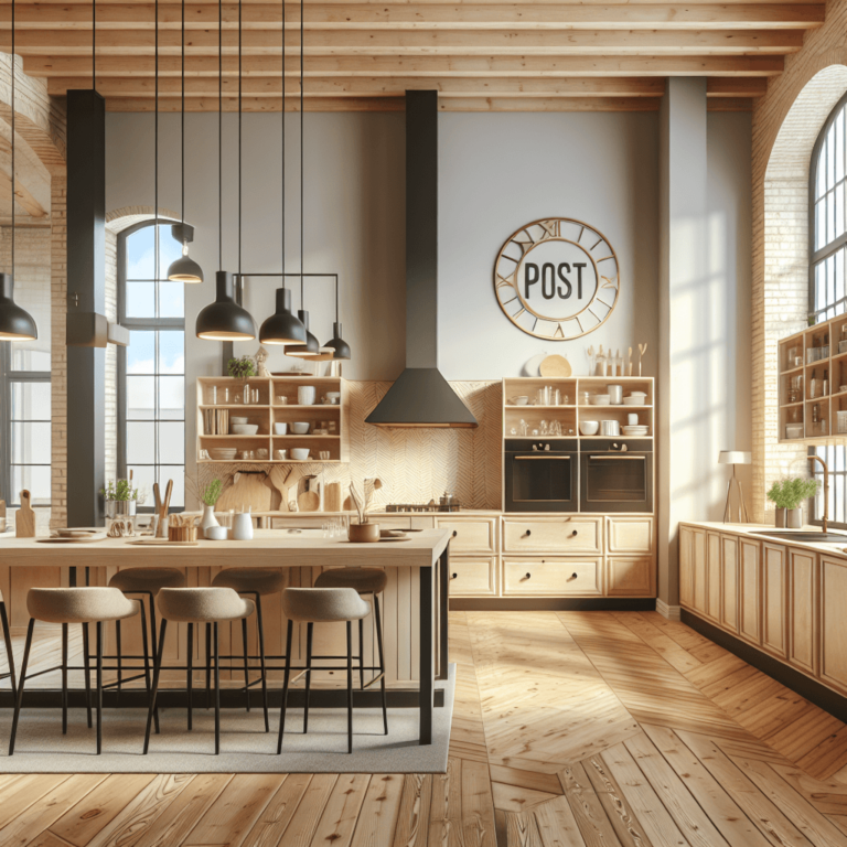 cremefarbene Küche im Loftstil-Potsdam