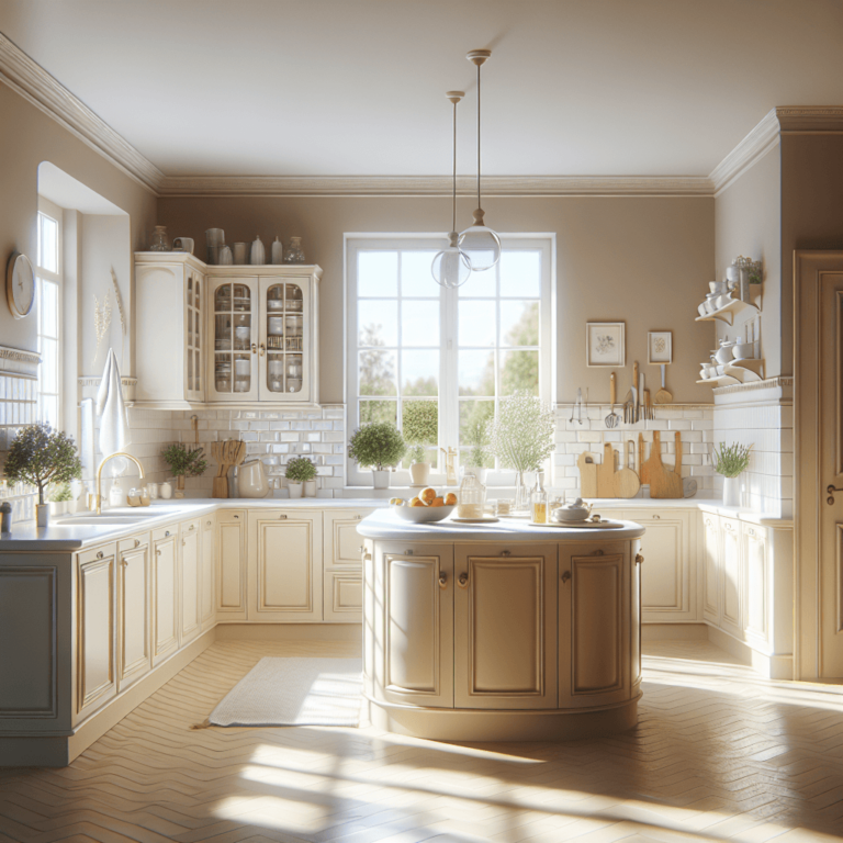 cremefarbene Retro Küche-Potsdam