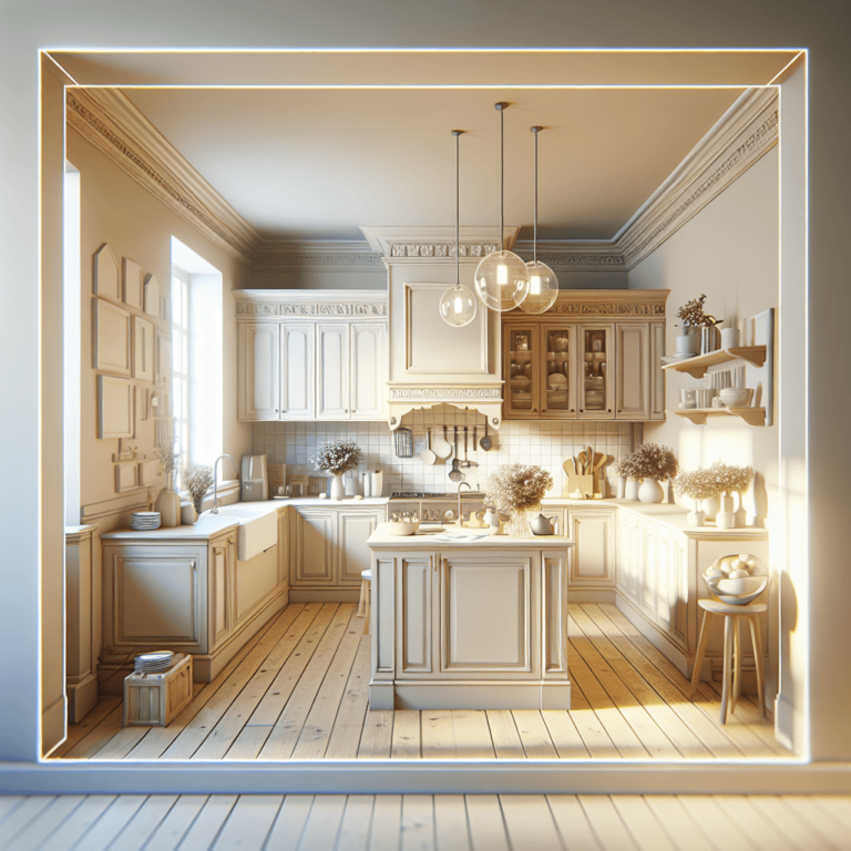 cremefarbene Singleküche-Potsdam