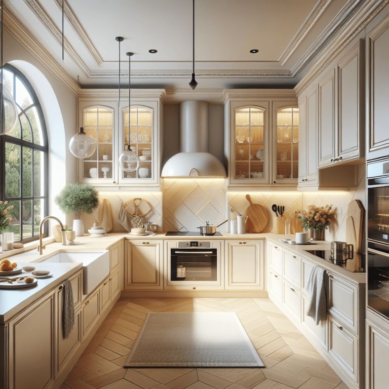 cremefarbene Wohnküche-Potsdam