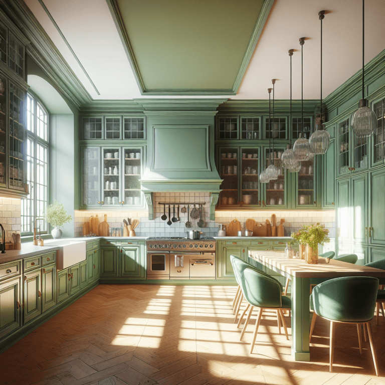 grüne Amerikanische Küche-Potsdam