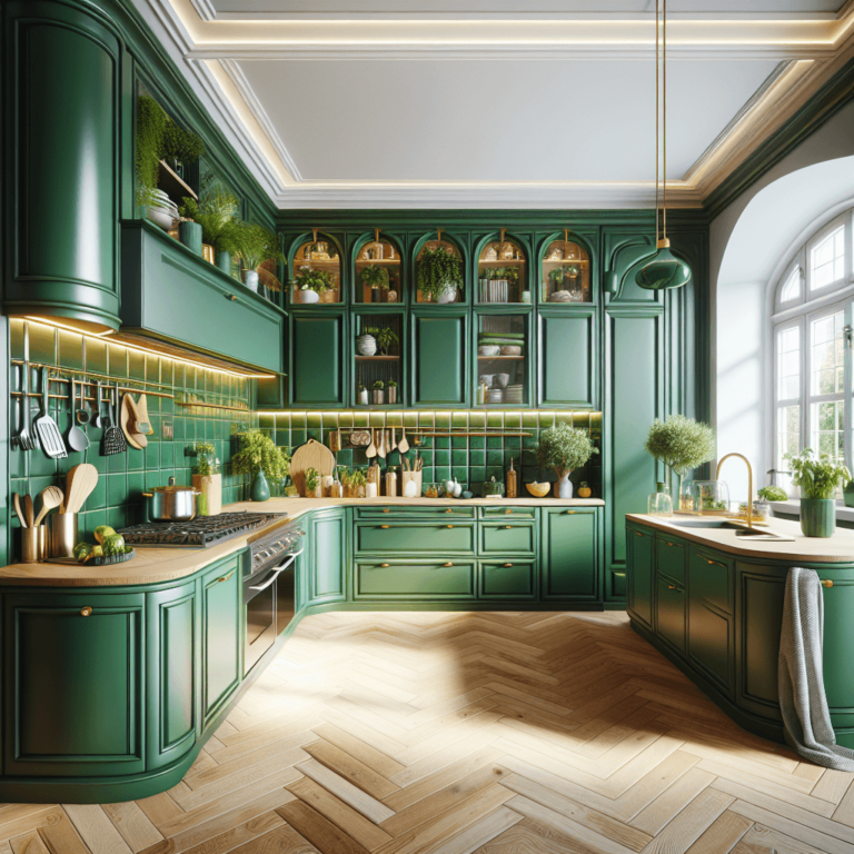 grüne Küche in G-Form-Potsdam