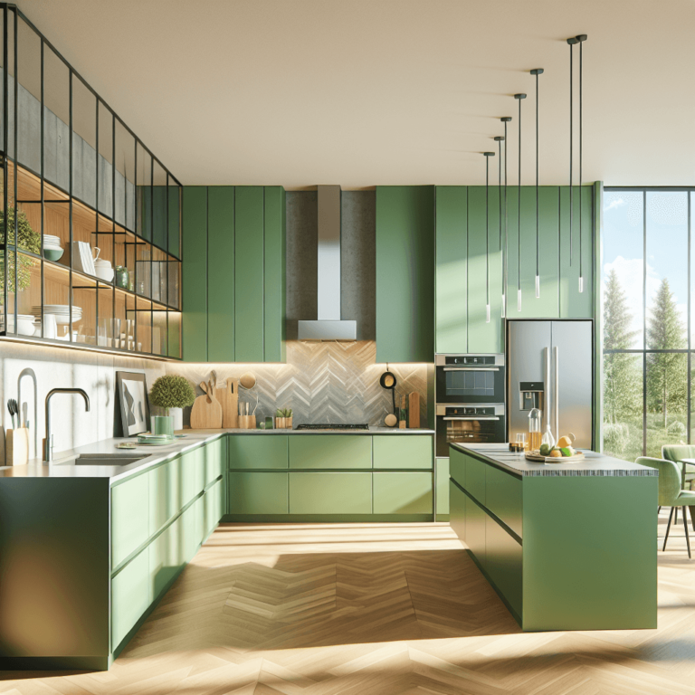 grüne Modulare Küche-Potsdam
