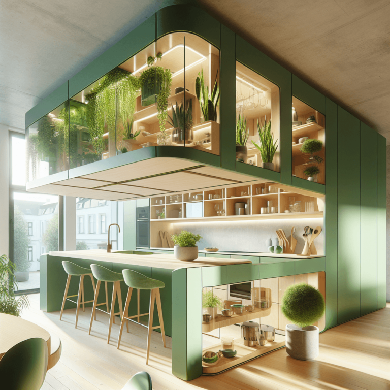 grüne Schwebende Küche-Potsdam
