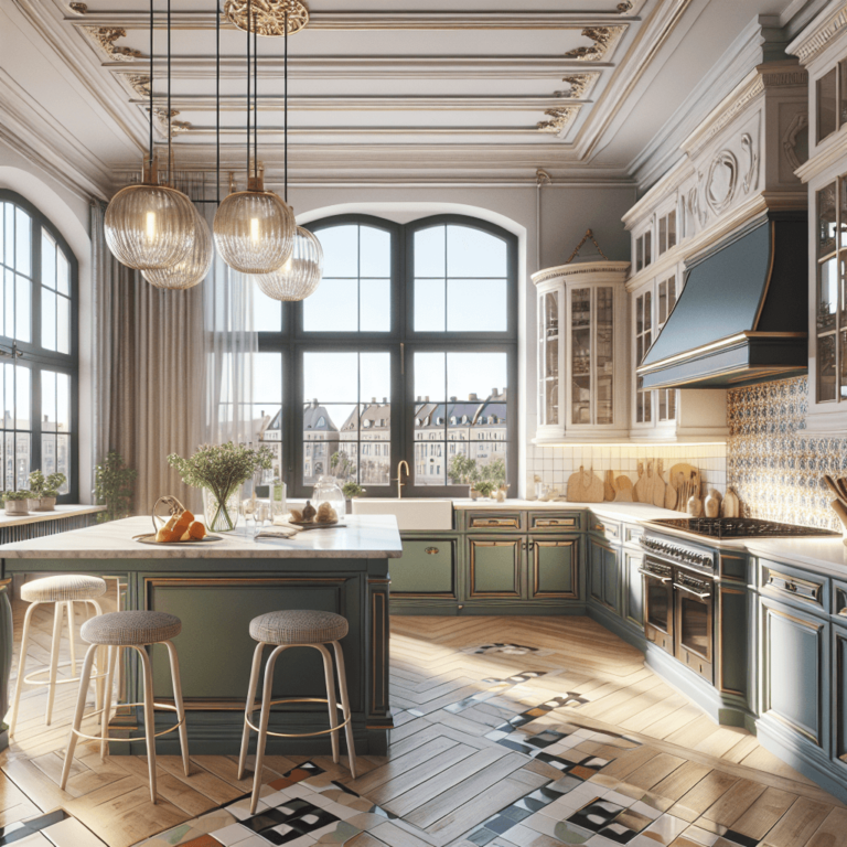 hochglanz Küche im Vintage Chic Stil-Potsdam