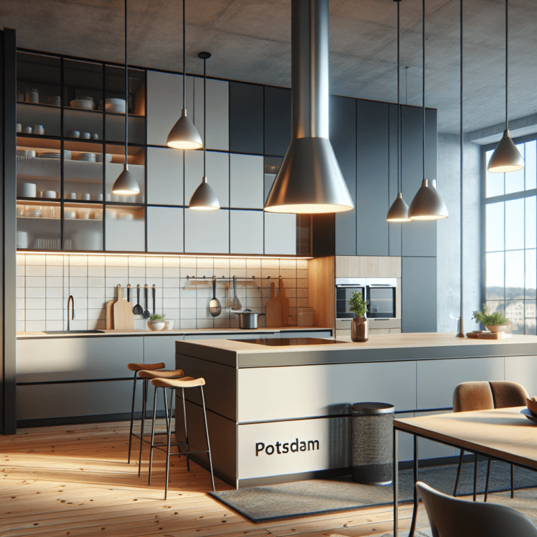 matte Küche mit Stahlakzenten-Potsdam