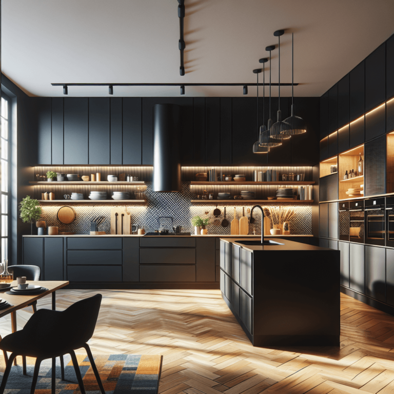 schwarze Design Küche-Potsdam