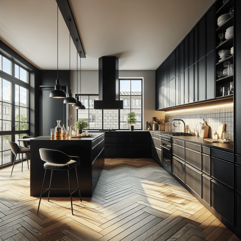 schwarze Einbauküche-Potsdam