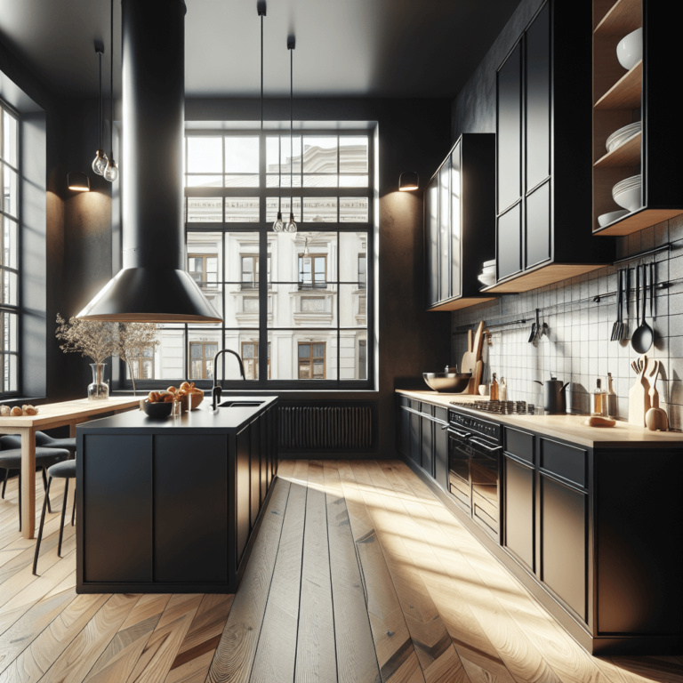 schwarze Industrial Style Küche-Potsdam