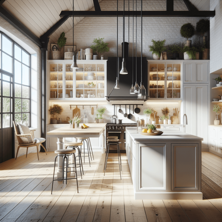 schwarze Küche im Bauernhausstil-Potsdam