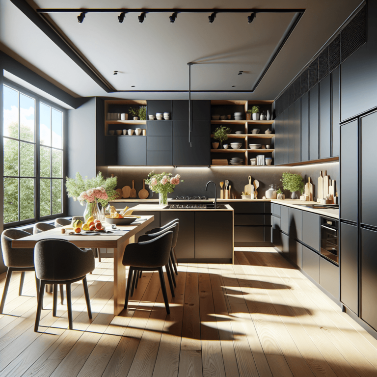 schwarze Modulare Küche-Potsdam