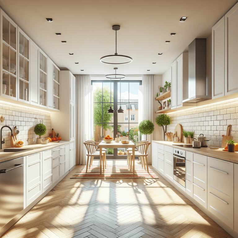 weiße Barrierefreie Küche-Potsdam