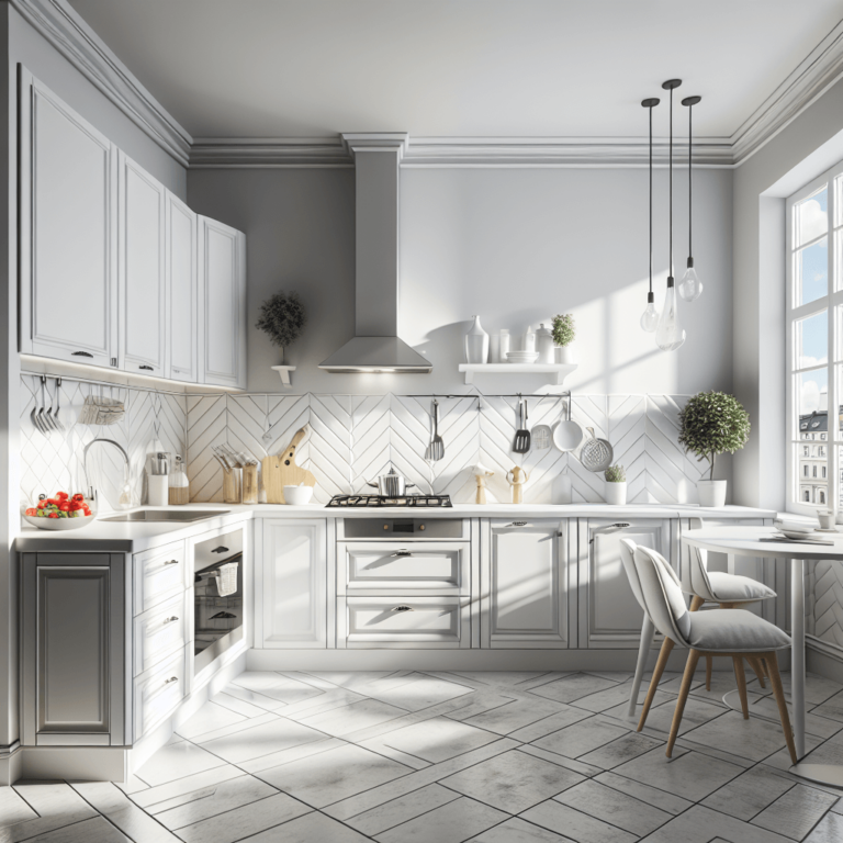 weiße Eck-Küche-Potsdam