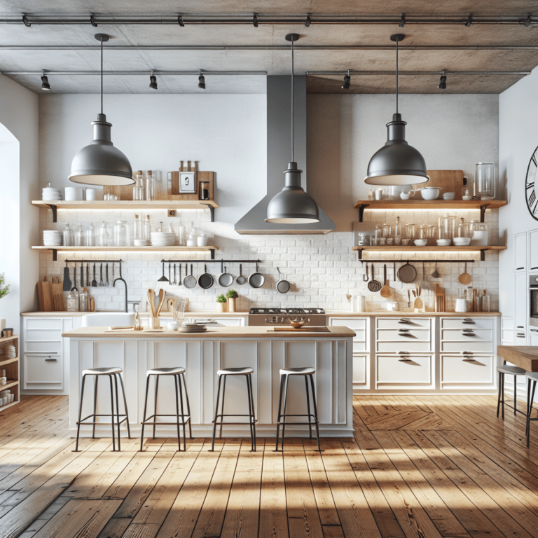 weiße Industrielle Küche-Potsdam