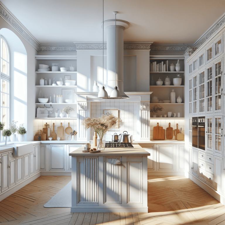 weiße Küche im Shabby Chic Stil-Potsdam