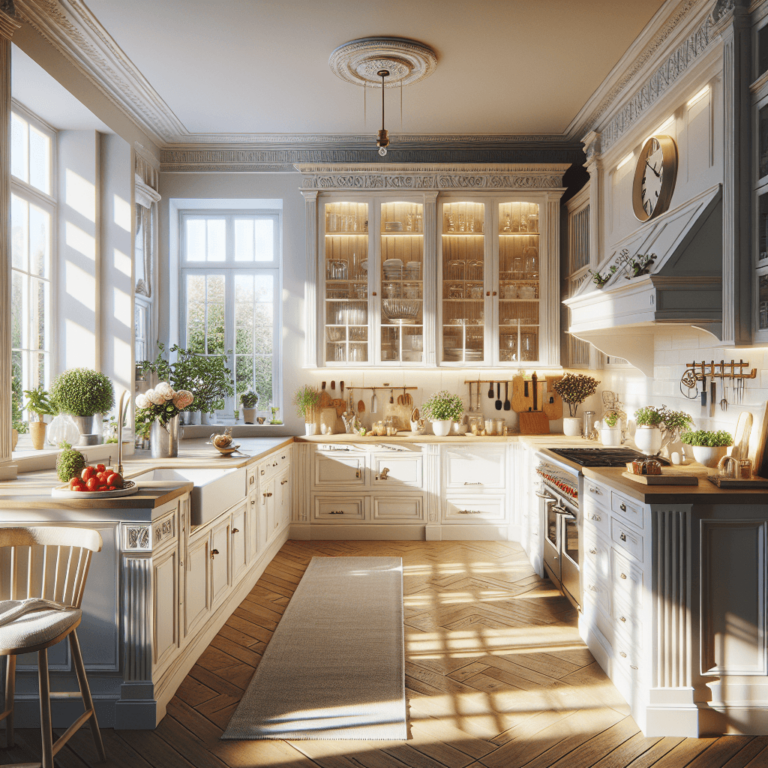 weiße Küche im Vintage Chic Stil-Potsdam