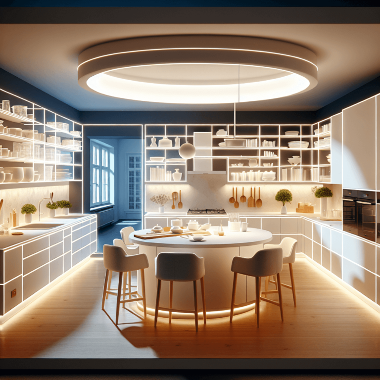 weiße Küche in G-Form-Potsdam