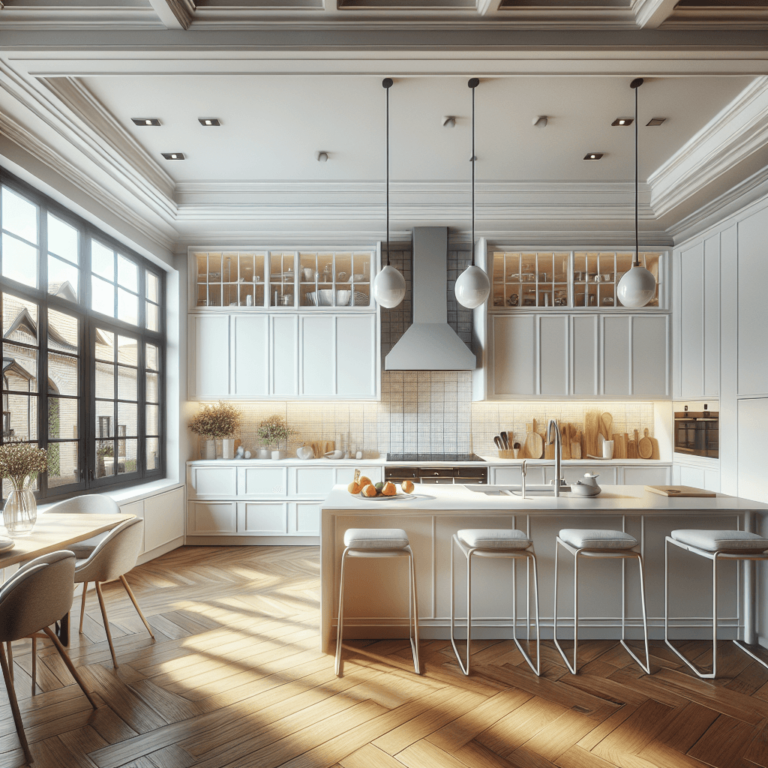 weiße Küche in U-Form-Potsdam